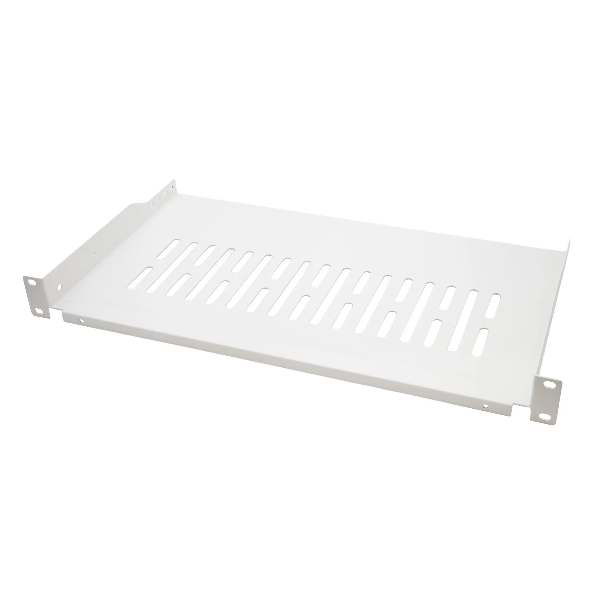 Bandeja de Rack Fija 19" con Fijación Frontal de 250mm [10kg] | Blanca