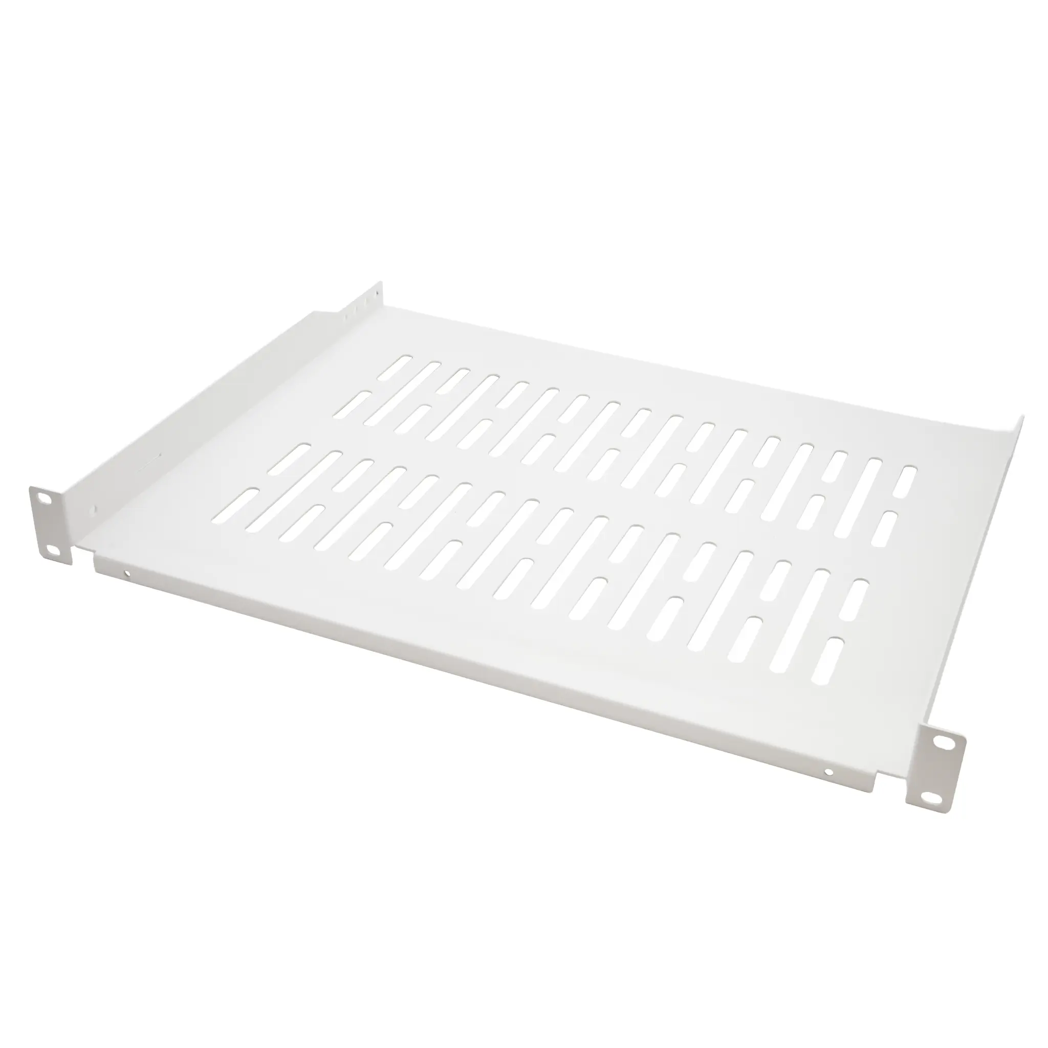 Bandeja de Rack Fija 19" con Fijación Frontal de 350mm [10kg] | Blanca