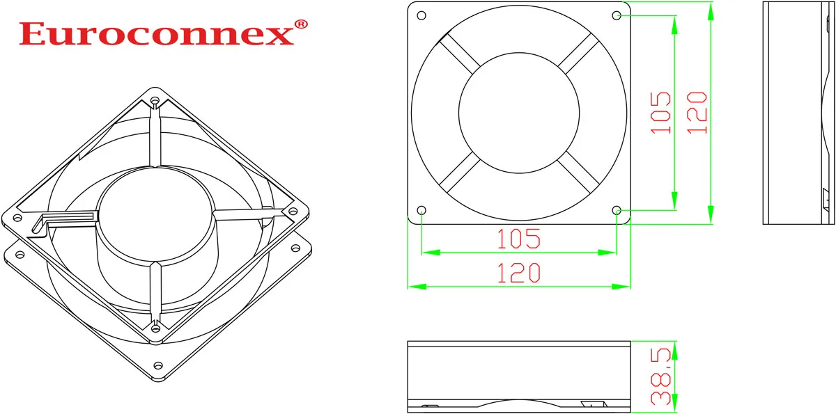 Ventilador de techo para armario rack 19" — imagen 2