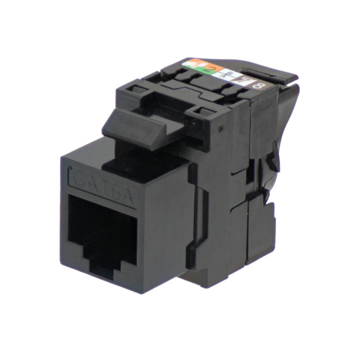 RJ45 UTP Keystone Cat.6A pas outil Noir