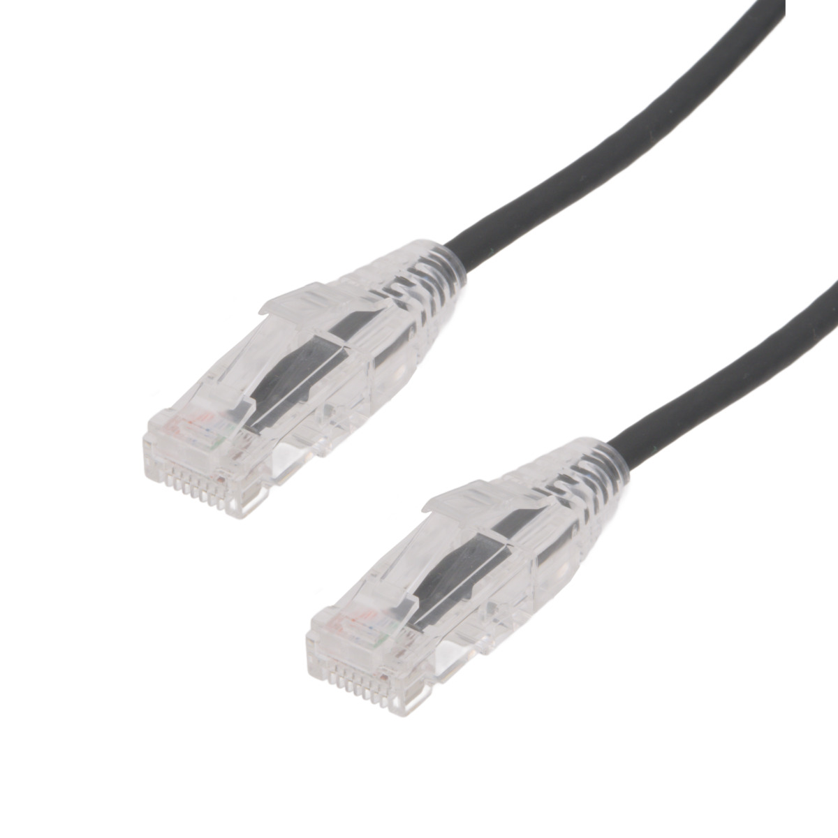 Slim Cat.6A UTP LSZH 100% CU, 28AWG, 0.3m, Negro