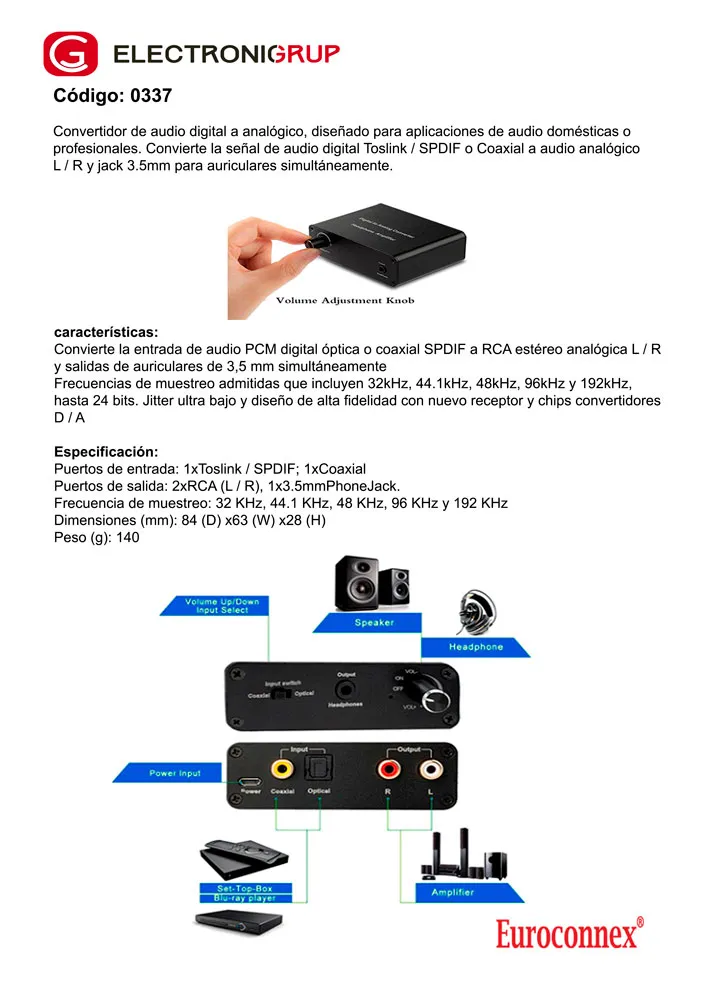 Conversor Digital a Analógico con Volumen — imagen 2