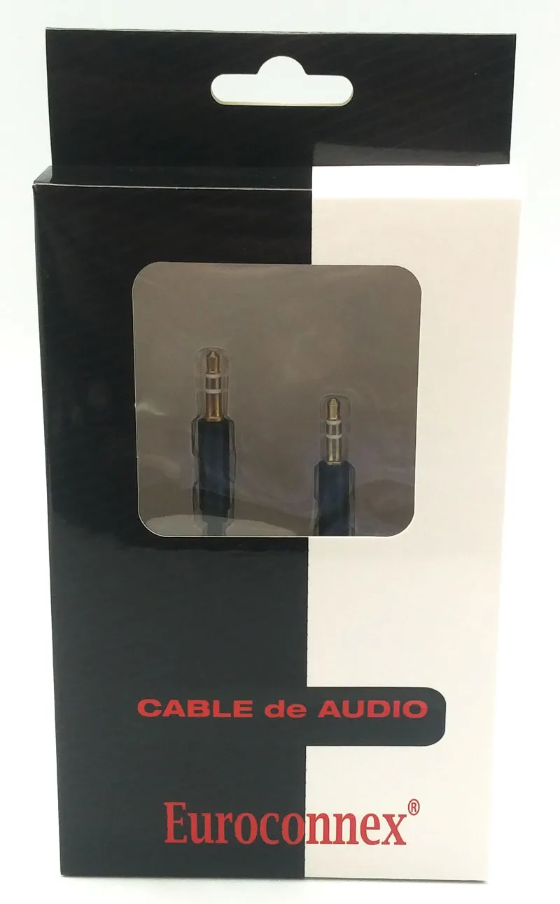 3.5mm Jack Estereo Macho - Macho, 1m, Negro — imagen 2