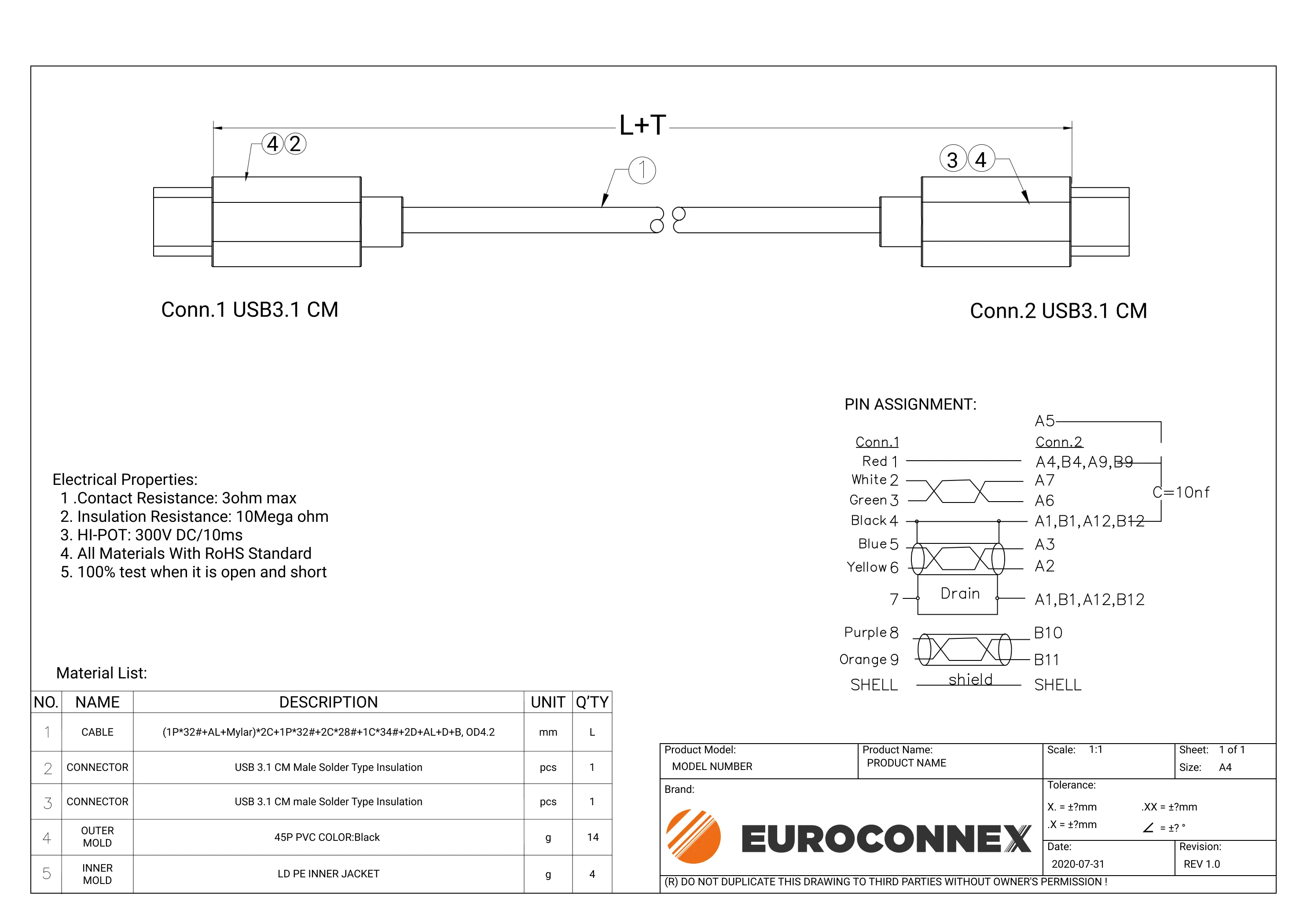 USB-C 3.1 Ma.- USB-C 3.1 Ma., 3m. — imagen 2