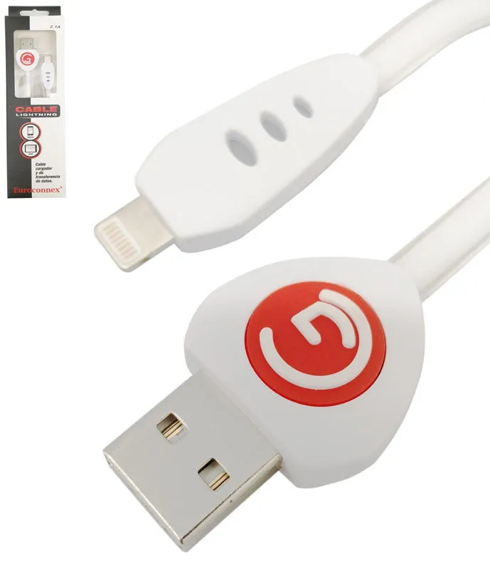 Lightning Câble, couleur Blanc, avec chip, 1m