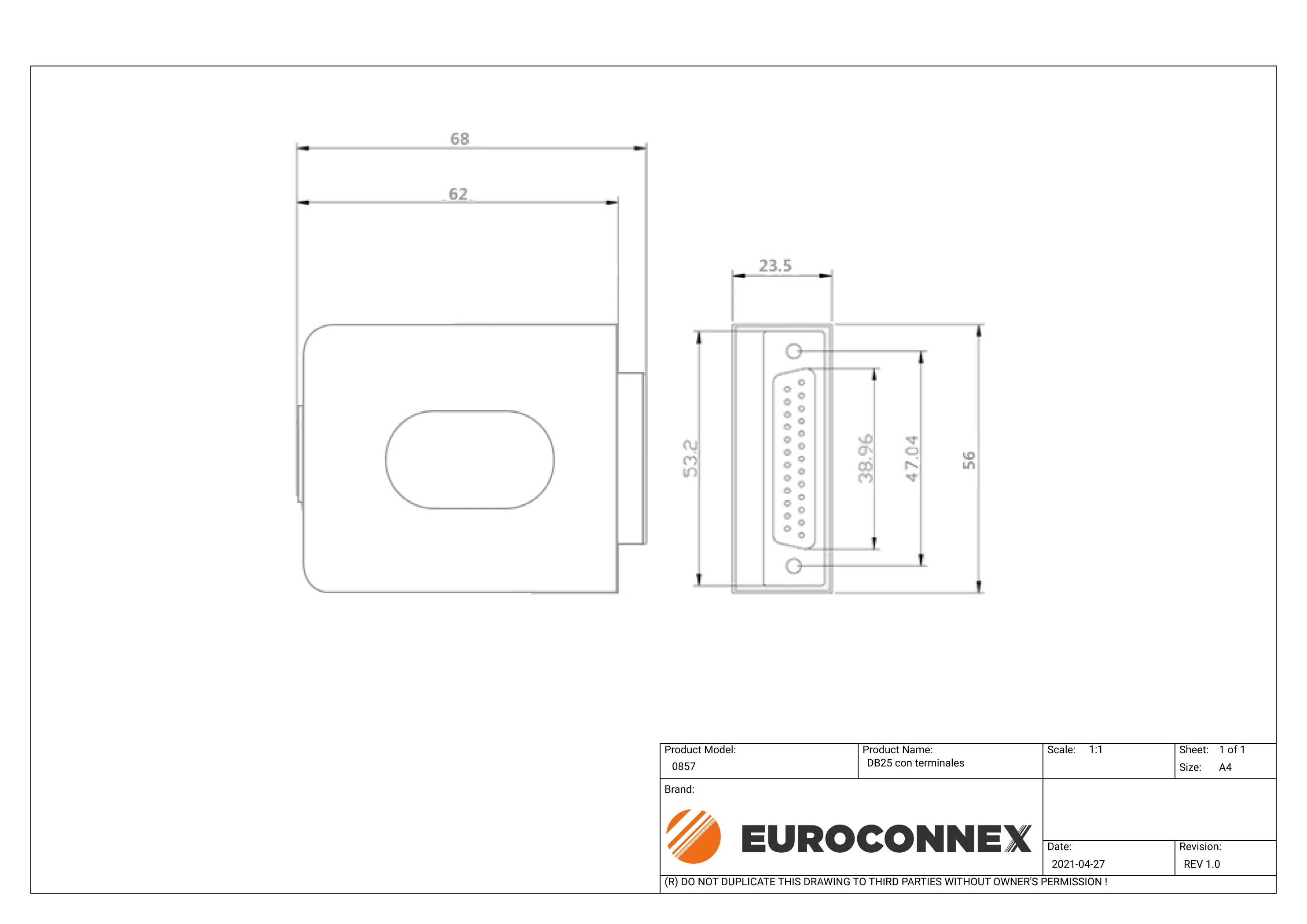 DB15 Macho con terminales — imagen 2