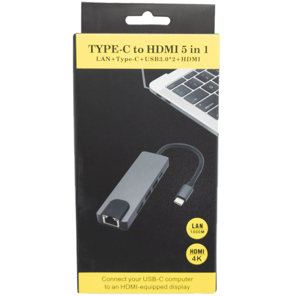 Hub USB-C a Ethernet RJ45 1000BaseT + HDMI 4K + 2 * USB-A 3.0  + 1 * USB-C PD — imagen 2