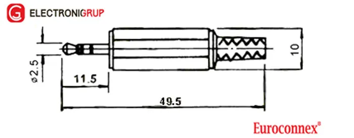 2.5mm ESTEREO MACHO, ECONOMICO — imagen 2