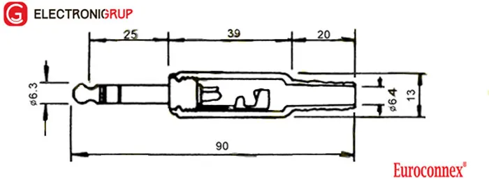 6.35mm ESTEREO MACHO — imagen 2