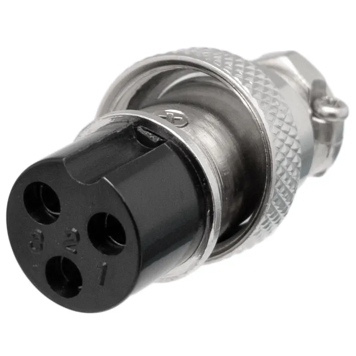 Conector aéreo GX16 hembra 3 pines