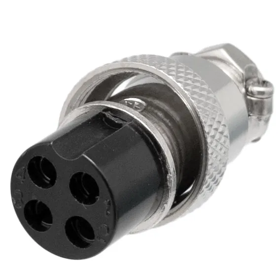 Conector aéreo GX16 hembra 4 pines