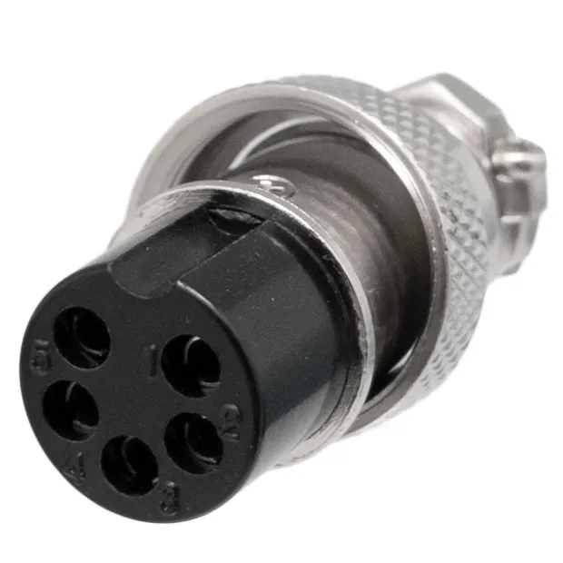 Conector aéreo GX16 hembra 5 pines