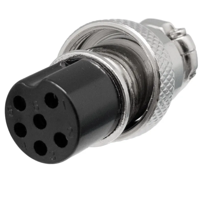 Conector aéreo GX16 hembra 6 pines