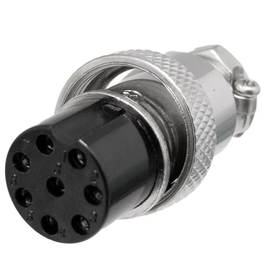 Conector aéreo GX16 hembra 8 pines