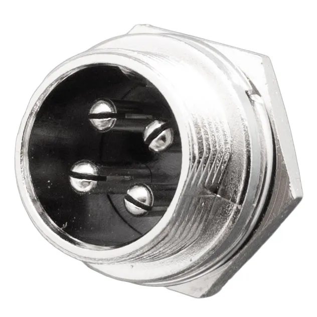 Conector chasis GX16 macho 4 pines