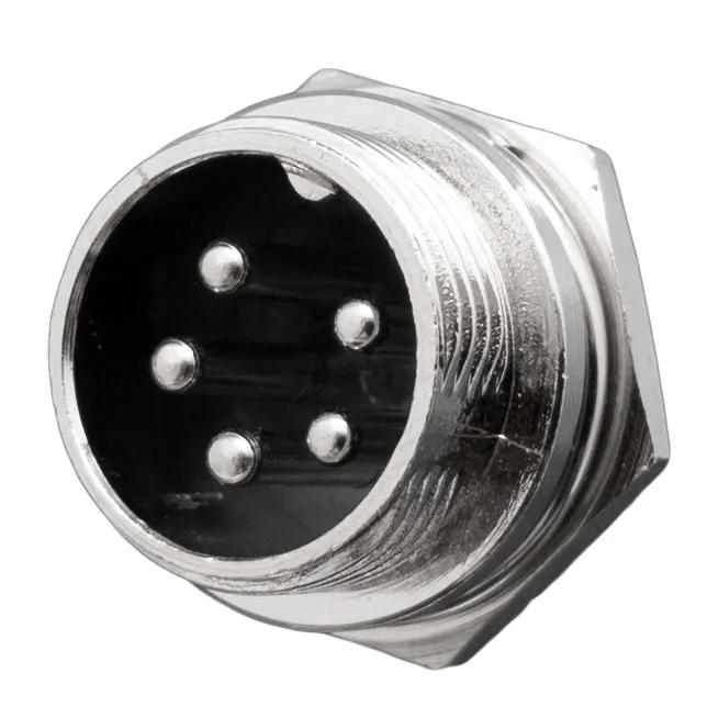 Conector chasis GX16 macho 5 pines