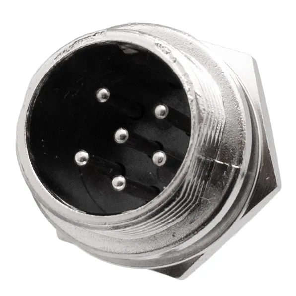 Conector chasis GX16 macho 6 pines