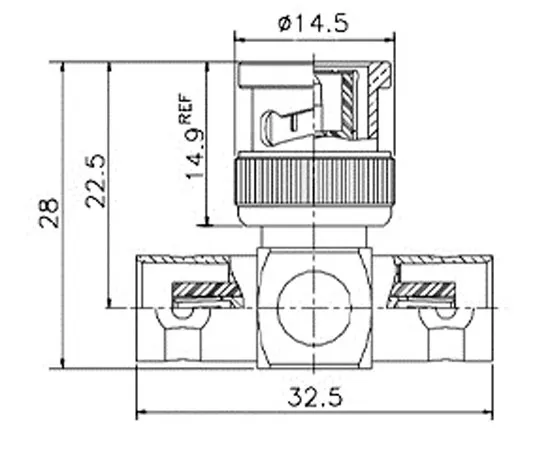 BNC MACHO- 2BNC HEMBRAS (UG274B/U) — imagen 2