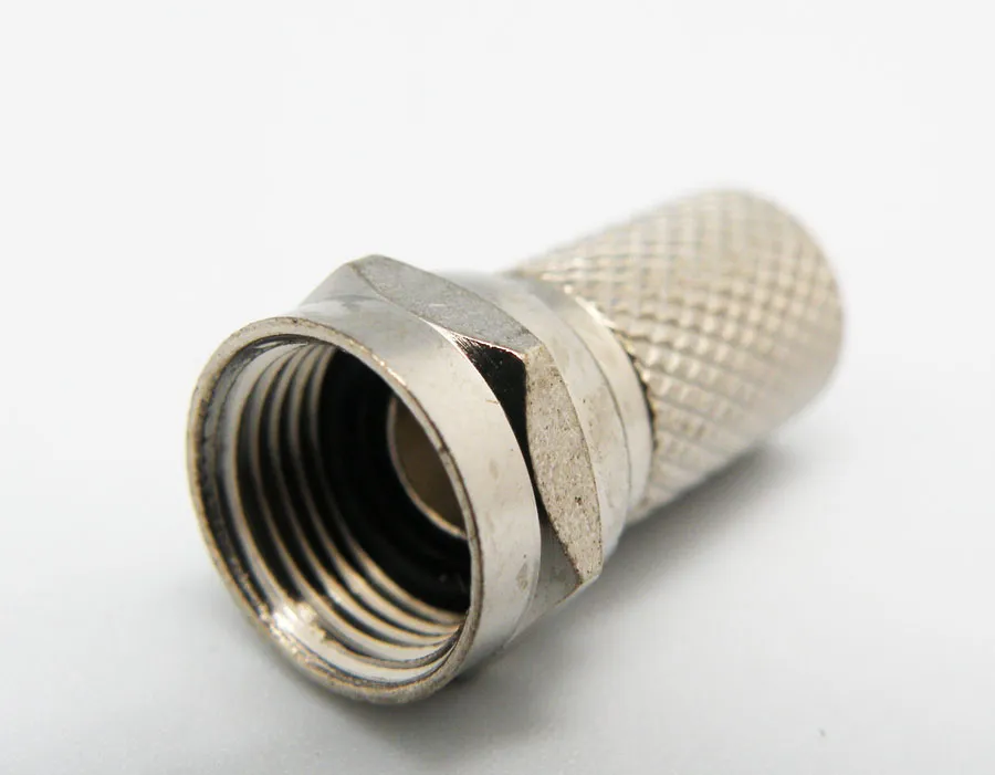 RG-6 + Rubber Ring, F Male Twist On Type
