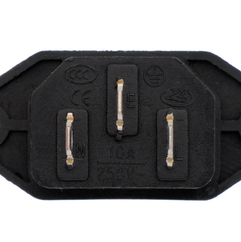 Base IEC C14 con Patillas para Montaje en Panel - Macho 250/10A (FastON de 4.75mm) — imagen 3