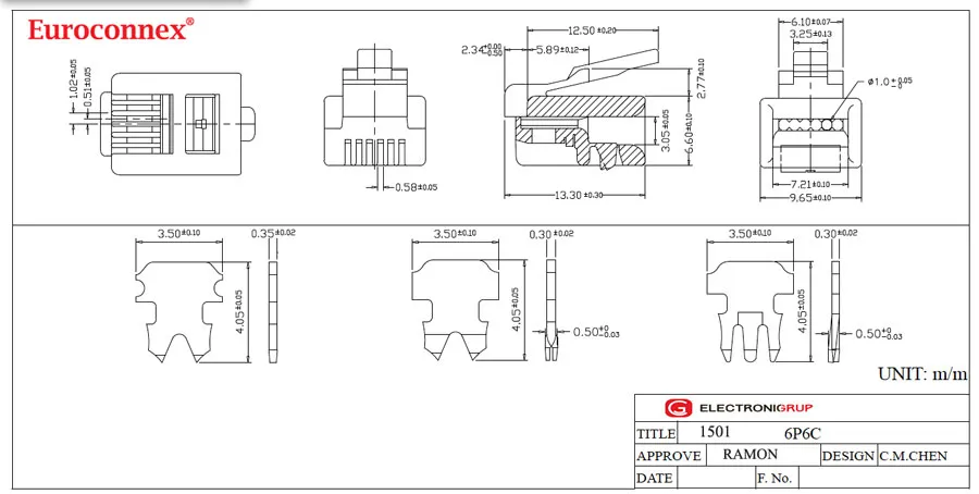 RJ- 12, PARA CABLE PLANO 6P6C — imagen 2