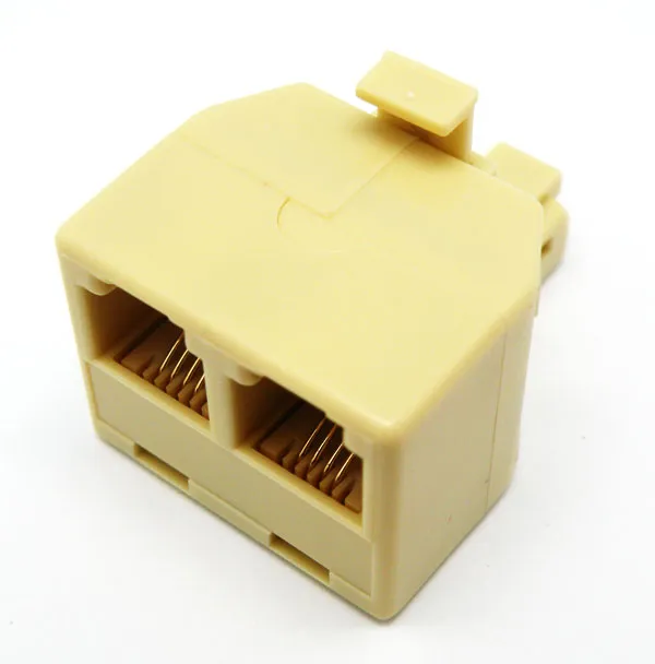 T Adapter, Male - 2 Female 6P4C