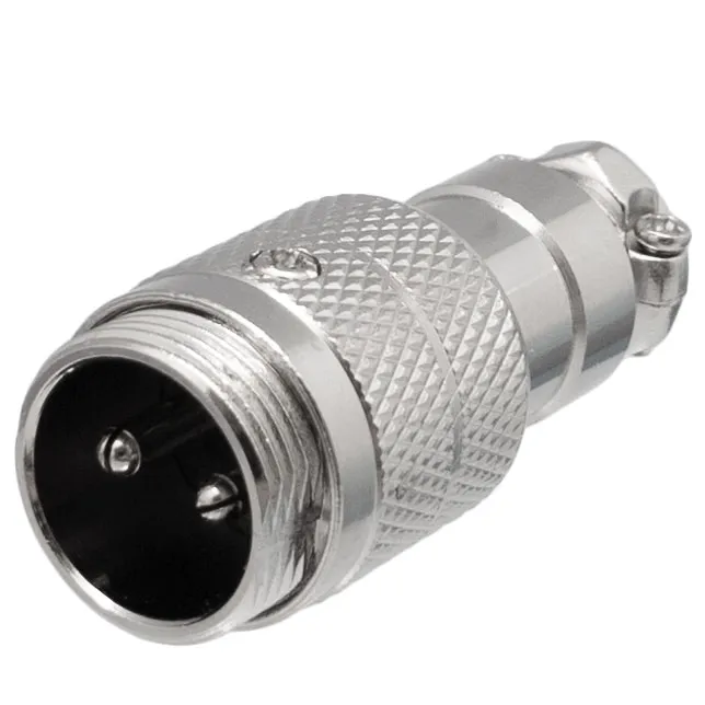 Conector aéreo GX16 macho 2 pines