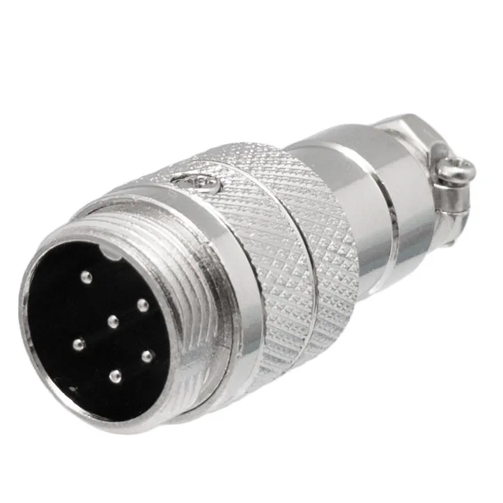 Conector aéreo GX16 macho 6 pines