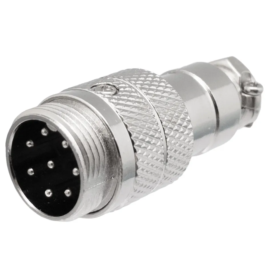 Conector aéreo GX16 macho 8 pines