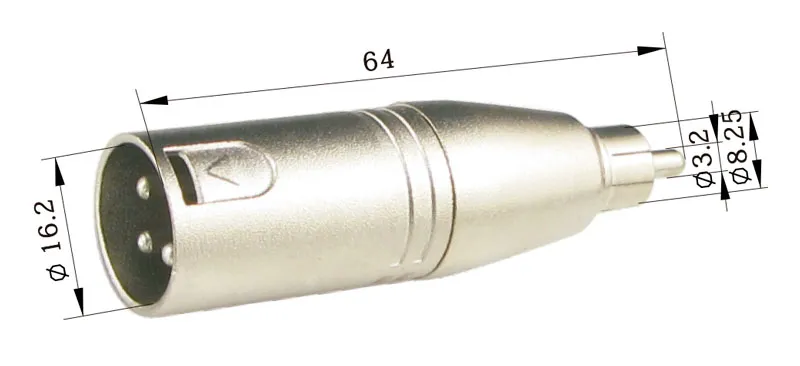 3p XLR Macho a RCA Macho — imagen 2