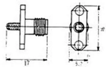 RG58 / LMR200, SMA HEMBRA CHASIS, CRIMPAR — imagen 2