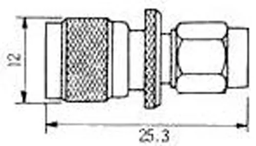 MINI UHF MACHO - SMA MACHO — imagen 2