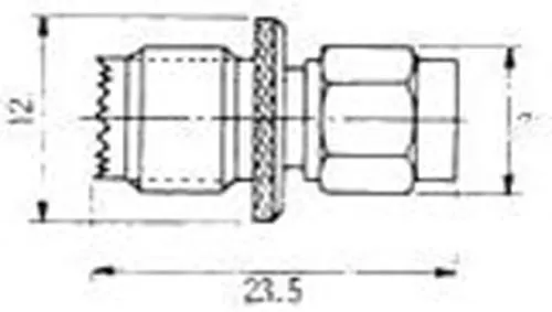 MINI UHF HEMBRA - SMA MACHO — imagen 2