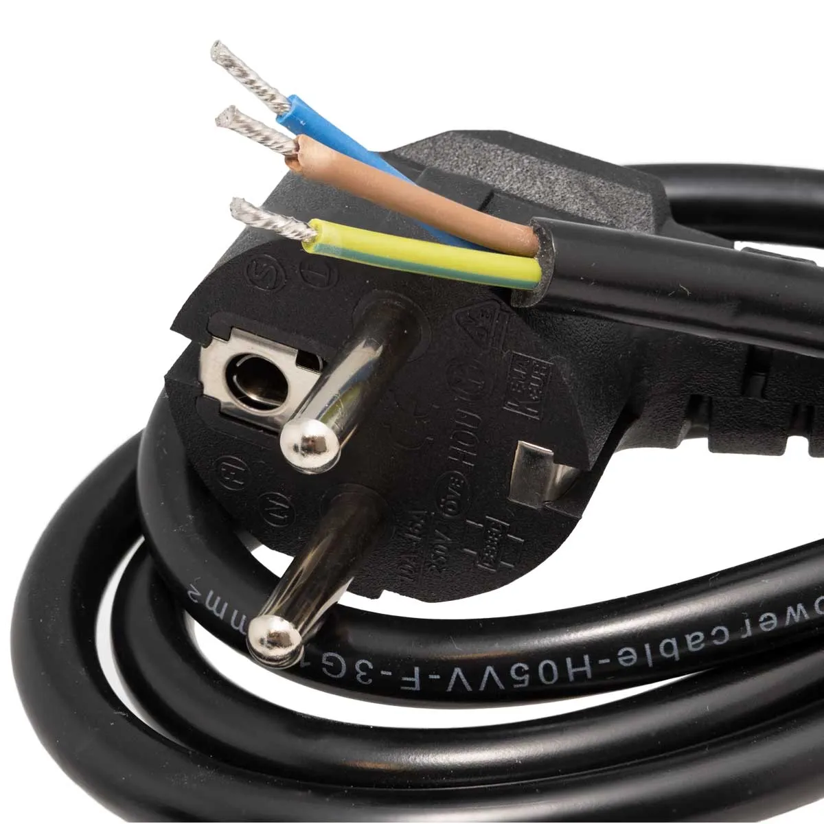 Cable Schuko a libre, 220V 3x1mm Ø, 1,8m. — imagen 2