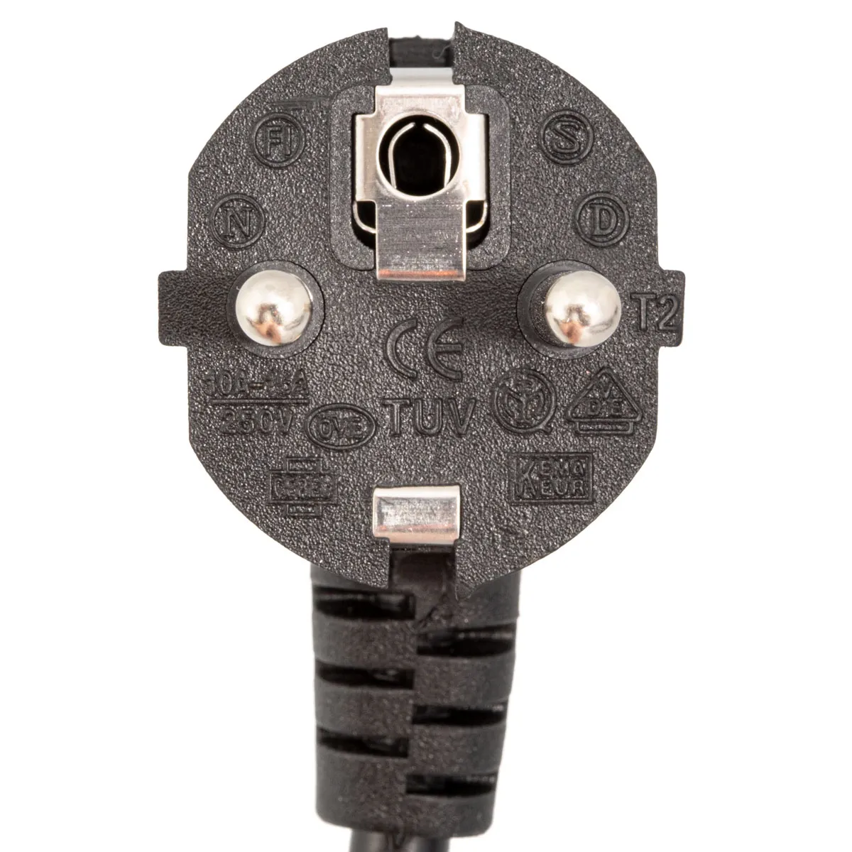 Cable de Alimentación Schuko Macho a IEC C13, Color Negro, 5 Metros — imagen 4