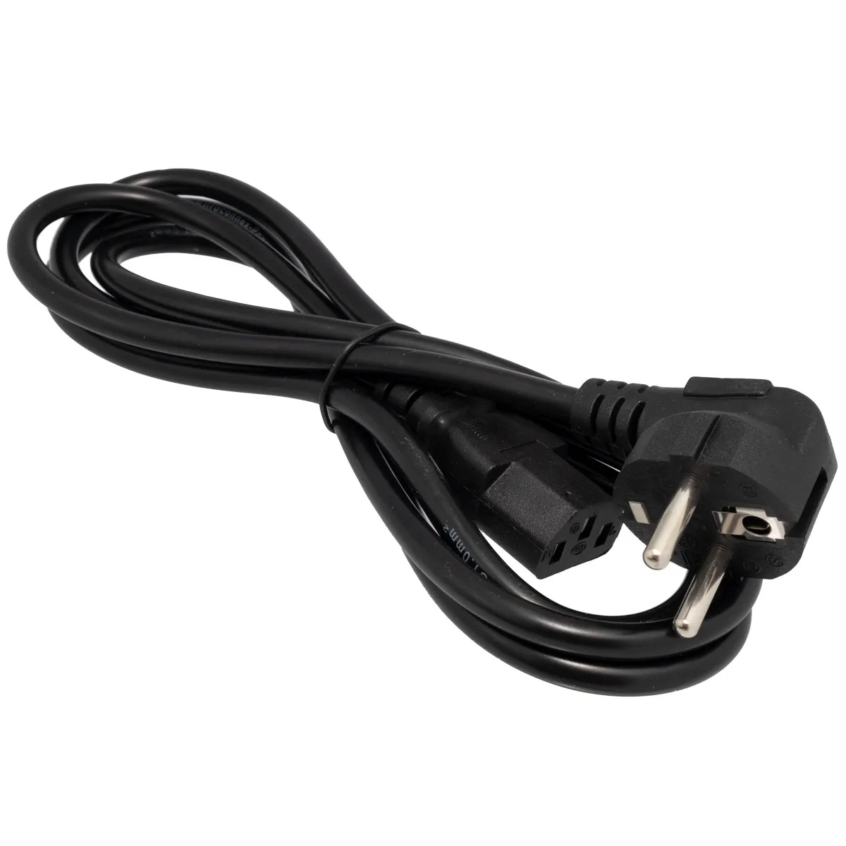 Cable de Alimentación Schuko Macho a IEC C13, Color Negro, 1.8 Metros — imagen 3