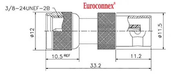 MINI UHF MACHO- BNC HEMBRA — imagen 2