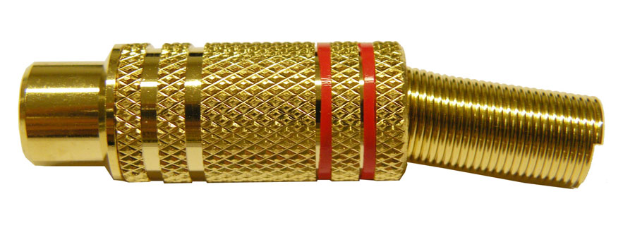RCA FEMELLA DAURAT, CABLE 5-6mm, LINIES VERMELLES