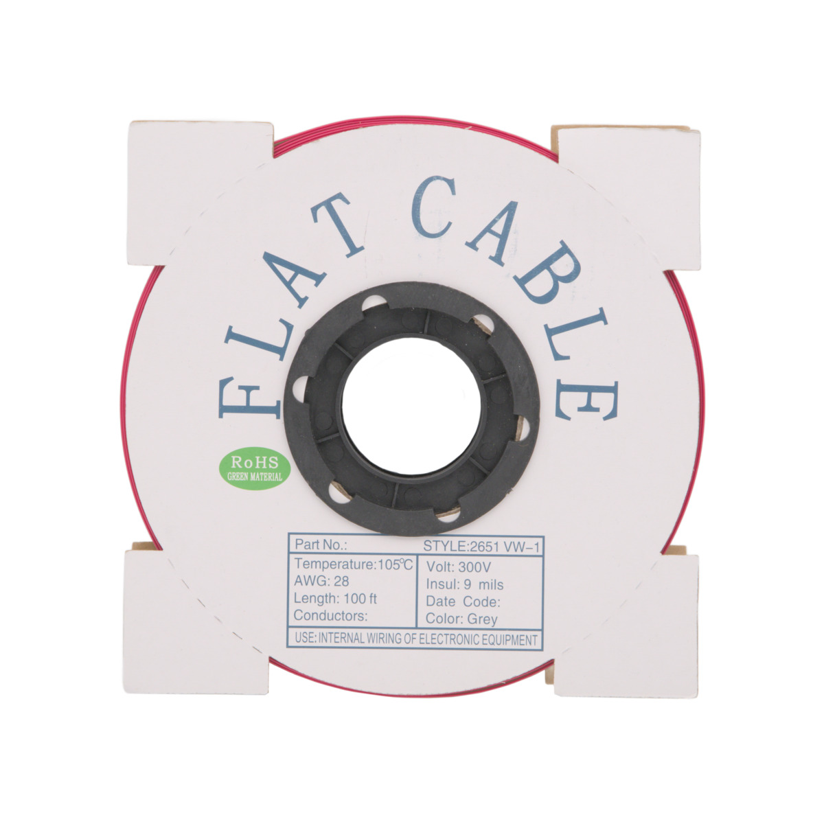 Rollo de cable plano de 16 vias [30.5m 100ft]