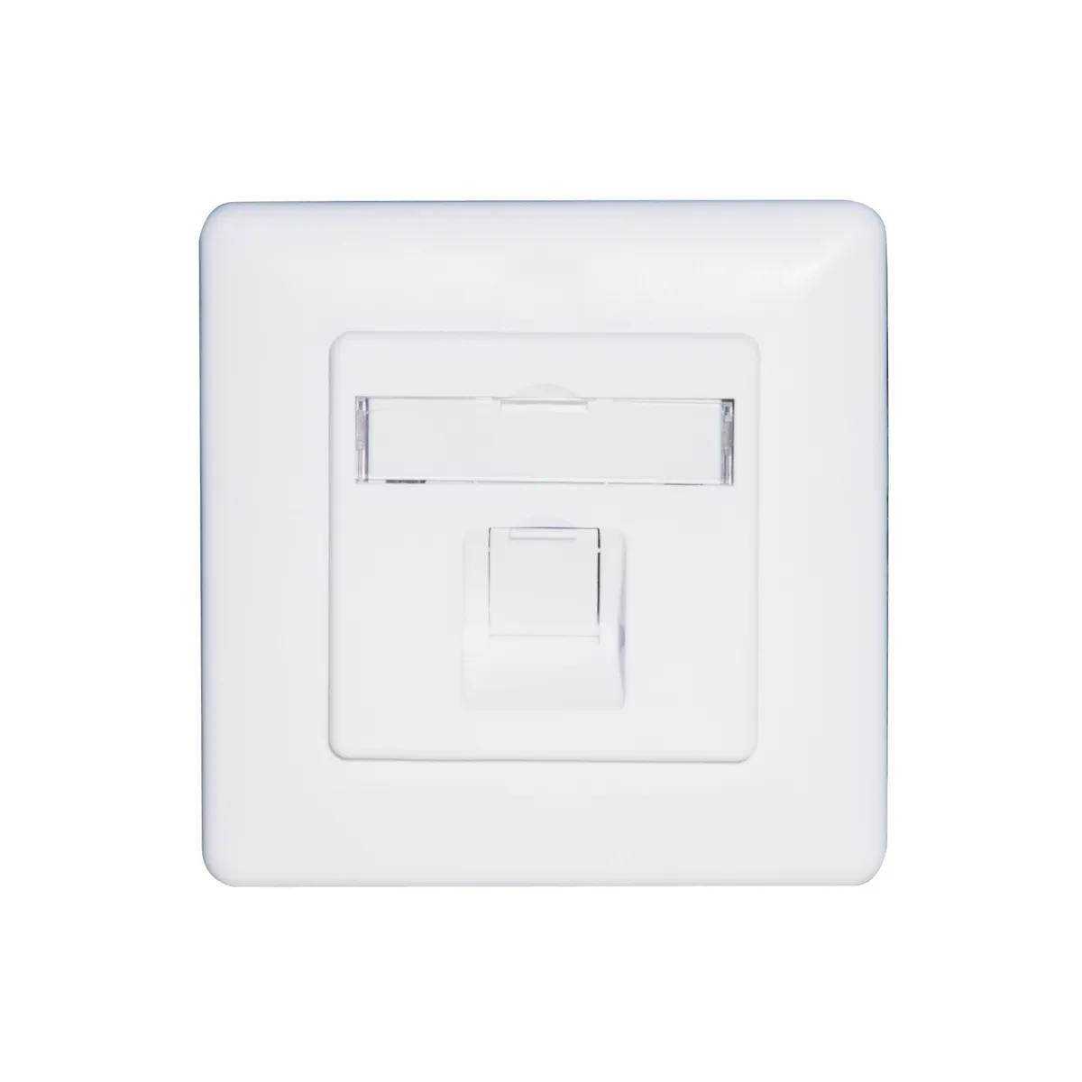 Carátula frontal de 1 keystone para caja de superficie 80x80mm | No incluye caja de superficie