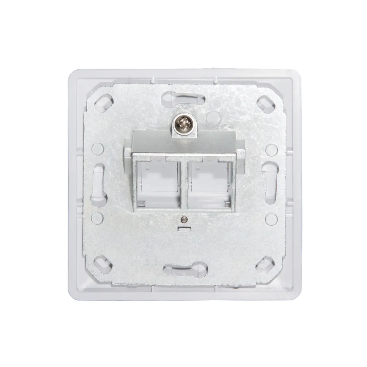 Carátula frontal de 2 keystone para caja de superficie 80x80mm | No incluye caja de superficie — imagen 2
