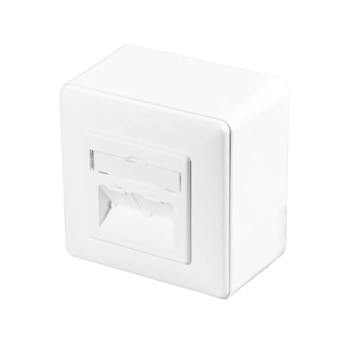 Carátula frontal de 2 keystone para caja de superficie 80x80mm | No incluye caja de superficie — imagen 3
