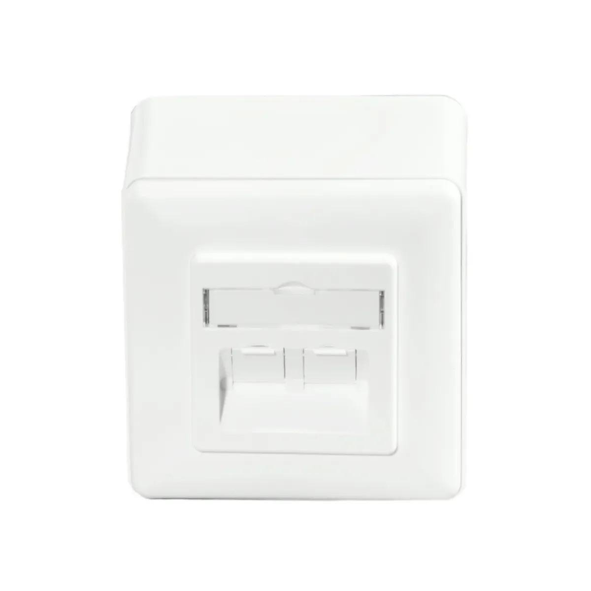 Carátula frontal de 2 keystone para caja de superficie 80x80mm | No incluye caja de superficie — imagen 4