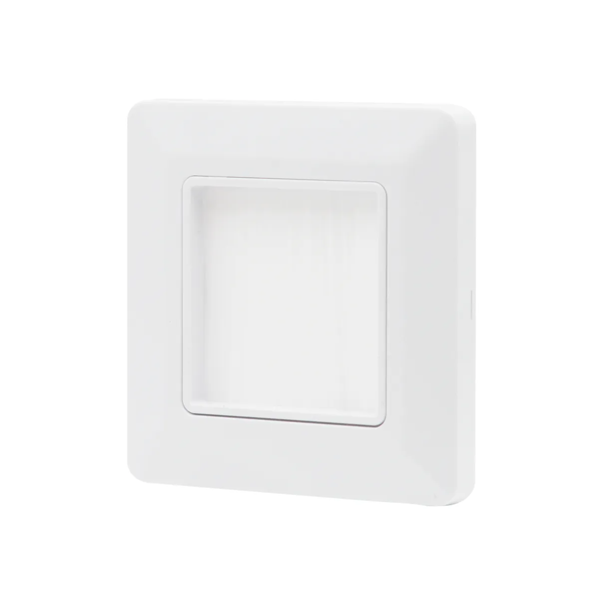 Carátula frontal con cepillo para caja de superficie 80x80mm | No incluye caja de superficie — imagen 2