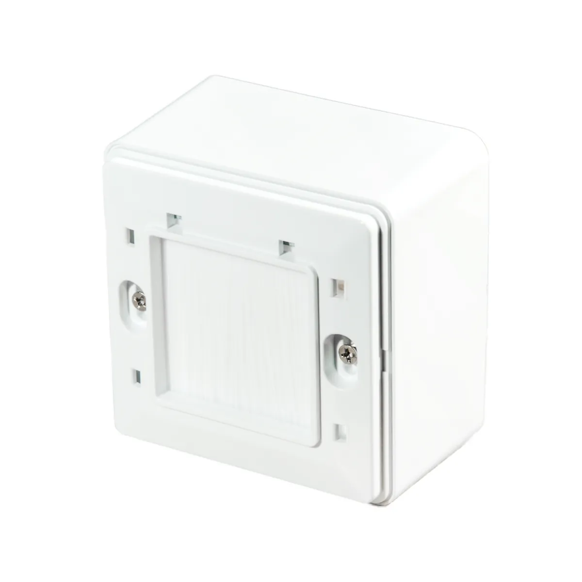 Carátula frontal con cepillo para caja de superficie 80x80mm | No incluye caja de superficie — imagen 3