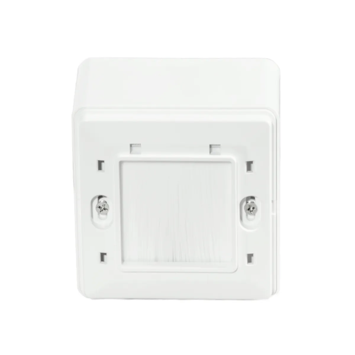 Carátula frontal con cepillo para caja de superficie 80x80mm | No incluye caja de superficie — imagen 4