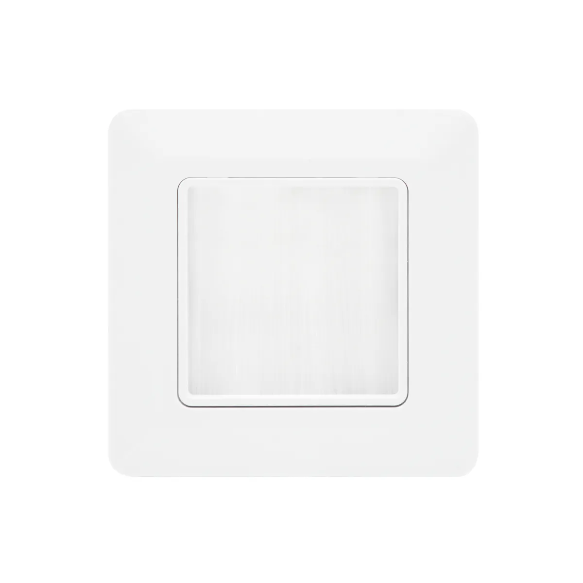 Carátula frontal con cepillo para caja de superficie 80x80mm | No incluye caja de superficie