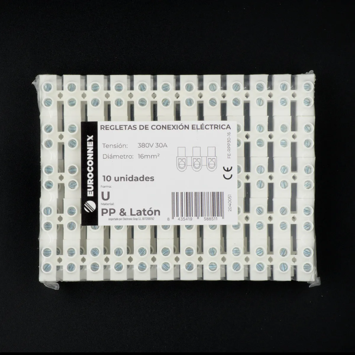Regletas de conexión eléctrica PP 10mm² [10 unidades] — imagen 2