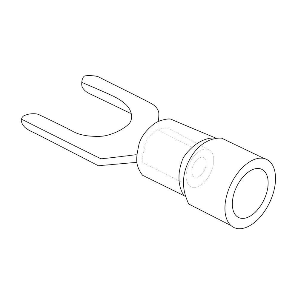 terminal aislado horquilla Ø5.3mm 9A [100u. Bulk]