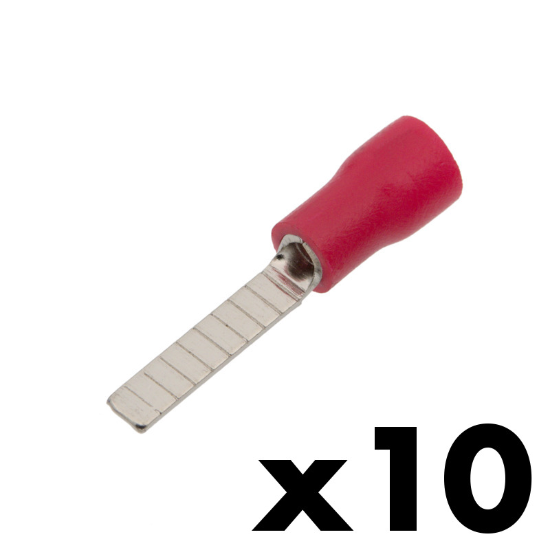 insulated flat end terminal Width:3mm L:14mm 19A [10 units]